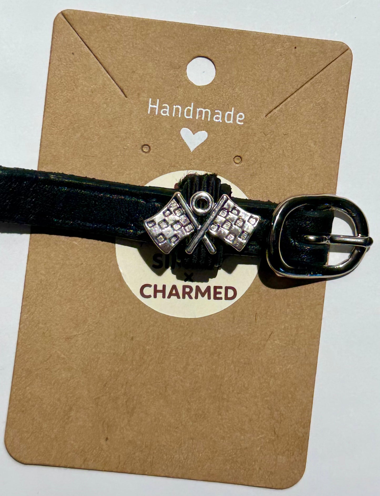 Spur Charms - Racing Flag (Pair)