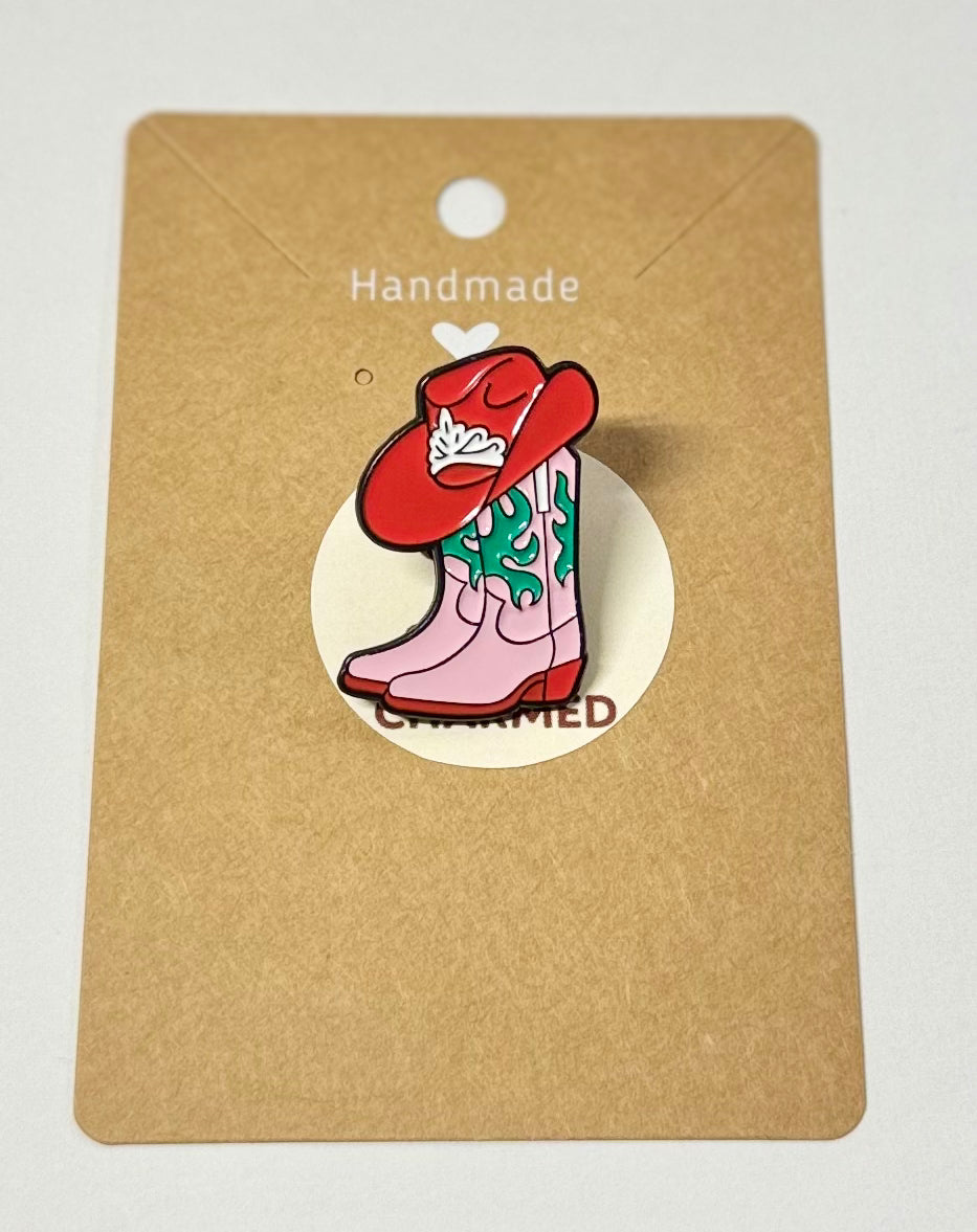 Cowboy boot pin