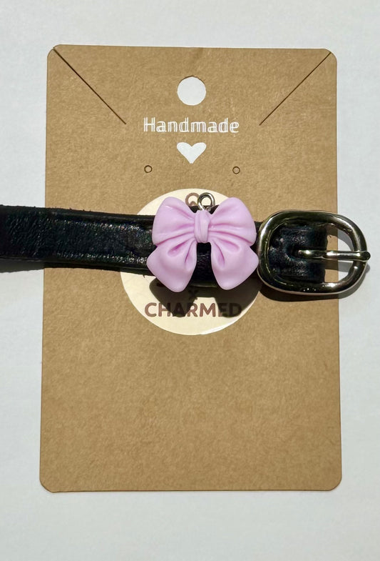 Pink Bow Spur Charm (Pair)