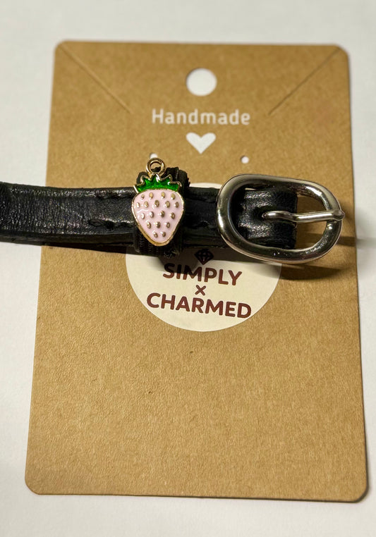 Pink strawberry Spur Charm (Pair)