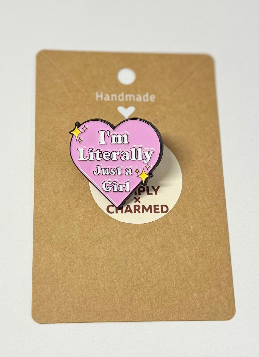 Just a girl pin