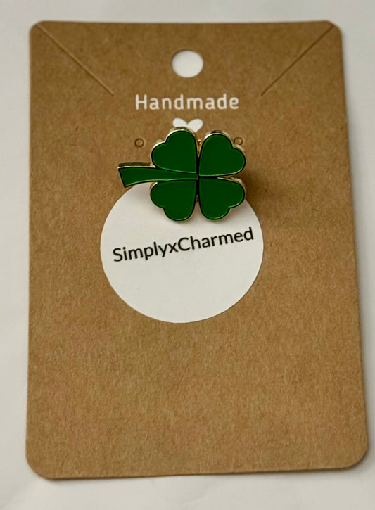 Four leaf clover pin
