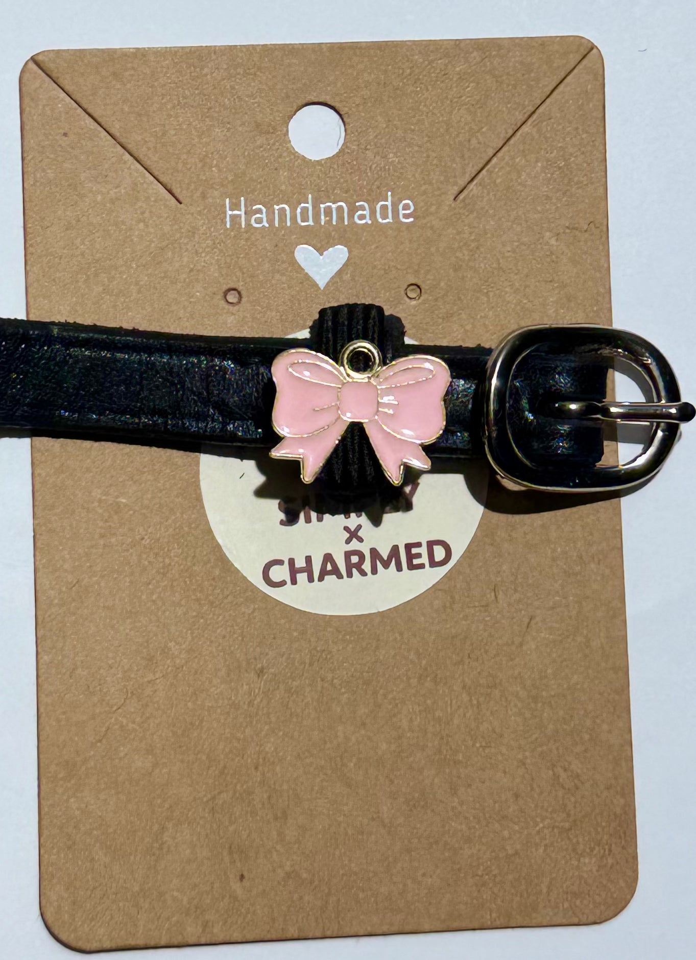 Spur Charms- Pink Bow (Pair)