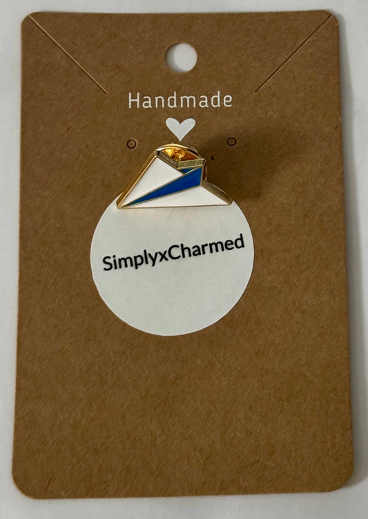Paper plane pin