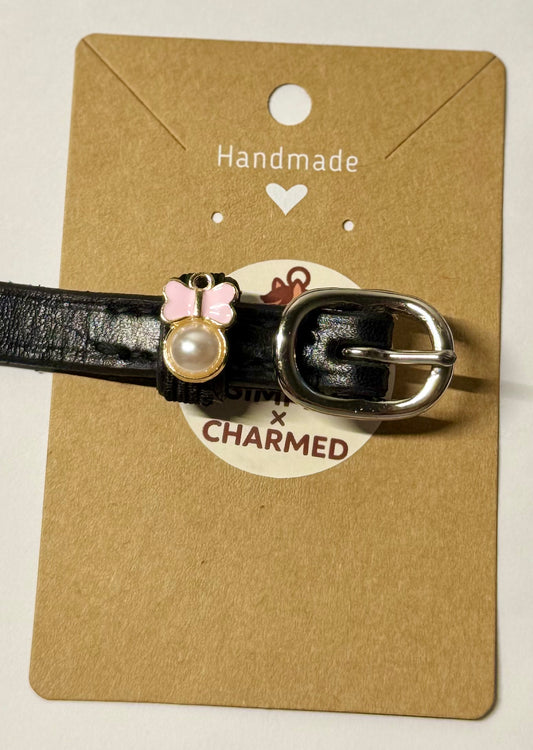 Pearl bow Spur Charm (Pair)